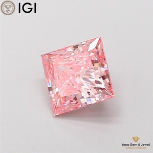 เพชรทรงปริ้นเซส 1.01 กะรัต รับรองโดย IGI สีชมพูสดใสแฟนซี ความสะอาดระดับ VS1 เพชร CVD ที่เพาะเลี้ยงในห้องปฏิบัติการ สำหรับงานออกแบบเครื่องประดับระดับมืออาชีพ - Product Image 5