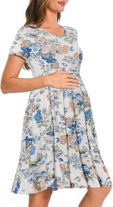 Vestidos de Maternidad para Lactancia con Estampado por Sublimación, Tallas Grandes, Ropa de Embarazo, Vestido Holgado y Elegante, Transpirable - Product Image 2