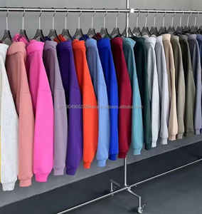 Top qualité poids lourd bouffée impression sweats à capuche femmes survêtements 100% coton pull sweats personnalisés Streetwear sweats à capuche - Product Image 1