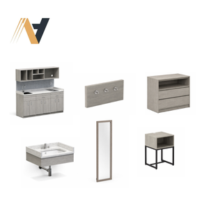 Ensemble de meubles de chambre d'hôtel banlieue économique - Meubles de chambre en MDF pour projets hôteliers à petit budget - Fabriqué au Vietnam - Product Image 3