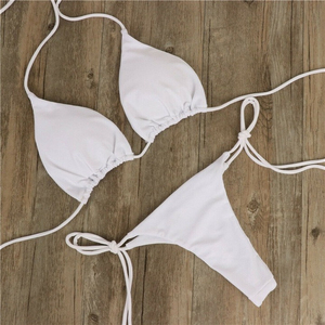 Conjunto de Bikini de Dos Piezas con Top Bandeau de Corte Alto para Mujer, Cómodo, Duradero, con Etiqueta Personalizada, Recién Llegado, al Mejor Precio, Ecológico - Product Image 3