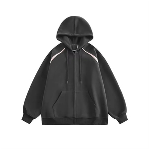 Sudadera con Capucha Unisex con Cremallera Metálica y Logotipo Personalizado Bordado, Corte Regular, 100% Algodón, Forro Polar, Manga Regular con Contraste Sólido - Product Image 2