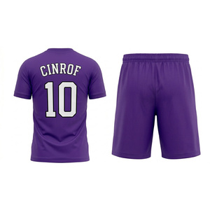 Breathable Casual Adult Soccer Uniform Short Sleeve High Quality Custom Team Name & Logo Soccer Uniform this season warm up - Product Image 2