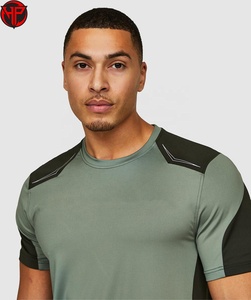 Conjunto de camiseta y pantalones cortos deportivos de algodón al por mayor, conjunto de 2 piezas para gimnasio, traje deportivo de talla grande para hombre. - Product Image 4