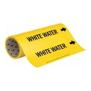 เครื่องหมายท่อแบบม้วน Brady White Water Flexible Roll Form สำหรับการระบุท่อในอุตสาหกรรม - Product Image 3