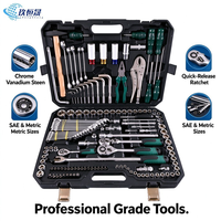 Ensemble d'outils à douilles de 108 pièces en acier au carbone, douilles à cliquet, tournevis, pinces, réparation automobile et domestique