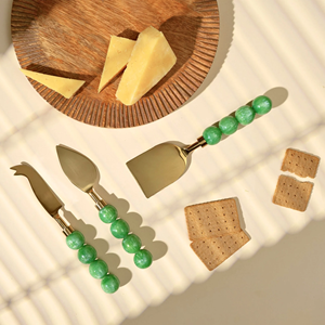 Luxury Epoxy Resin & Wood <b>Cheese</b> <b>Knife</b> <b>Set</b> Stainless Steel Blade For Stylish Serving Charcuterie Board Trending <b>Cheese</b> Tools <b>Set</b> - Product Image 5