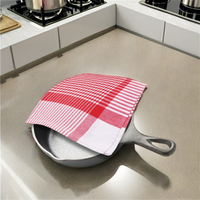 Paño de Cocina de Algodón Ecológico de Alta Calidad al por Mayor, Blanco a Rayas, Suave, de Secado Rápido, con Patrón de Waffle, Súper Absorbente, Personalizable