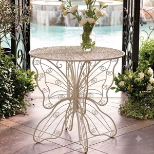 Mesa de Centro de Jardín Victoriana de Hierro Forjado a Mano, Estilo Europeo de Lujo, Muebles de Exterior Personalizados, Resistentes a la Intemperie, para 4 Personas - Product Image 2