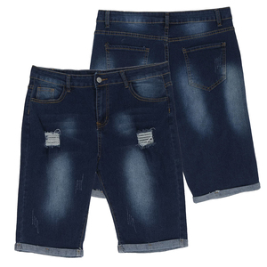 Shorts en jean pour homme, couleur unie, personnalisables, longueur genou, respirants, séchage rapide, vêtements d'été pour adultes, shorts en jean pour la course à pied - Product Image 2