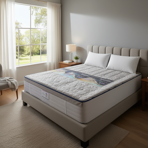Comfortable 72x36x8 Inch Queen Mattress <b>Pad</b> with Microfiber Topper for Home & Hotel Use - Product Image 3