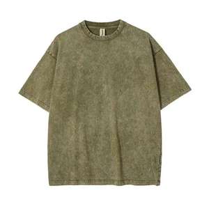 เสื้อยืดคอตตอนสตรีทแวร์ลายโลโก้สั่งทำขายส่งสำหรับผู้ชาย ล้างสีแบบแอซิด โลโก้สั่งทำ สินค้ามาใหม่ปี 2026 คุณภาพสูง - Product Image 4