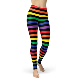OEM Customized All Sublimation Printed Mid Waist Printed Sexy Elastic Lightweight Knitted <b>Women</b> Sports <b>Leggings</b> Pockets - Product Image 1