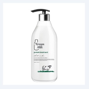 Crème coréenne K-Beauty au traitement aux protéines de lait, parfum musc blanc, 1100ml, fabriquée en Corée, soin du cuir chevelu et des poils de chèvre. - Product Image 2