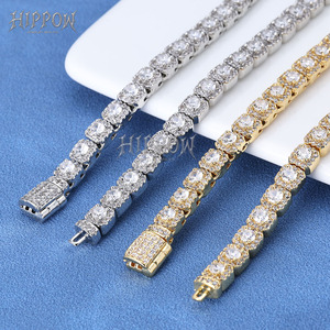 Chaîne cubaine en argent 925 et moissanite plaqué or rose pour homme, collier pavé de luxe, chaîne de corps tendance, cadeau pour homme - Product Image 3