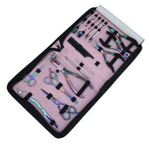 Hair Extension Tools Kit with Micro Bead Plier Set Keratin Bond Cutter <b>Tape</b> In Plier <b>and</b> Hair <b>Loop</b> <b>Hook</b> Tools - Product Image 1