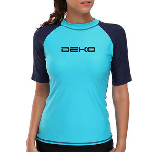 T-shirt Rash Guard à manches longues pour femme, entièrement imprimé avec logo personnalisé par sublimation, vente en gros et sur mesure - Product Image 5