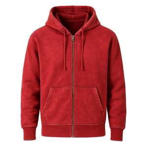 Sweat-shirts à capuche pour hommes, effet délavé soleil, zippés, nouveau design, prix de gros, tendance, OEM - Product Image 1