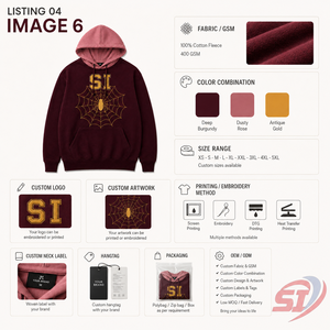 Sweat à capuche streetwear personnalisé motif araignée, coupe oversize, en molleton épais, impression graphique, marque privée, fournisseur OEM en gros - Product Image 3