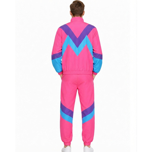 Men's Quick Dry Windbreaker Tracksuit Full Zip Jacket with Comfortable <b>Athletic</b> Pants for Running and Training Wholesale Price - Product Image 2