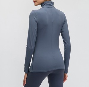 <b>Women's</b> Lightweight <b>Compression</b> T-Shirt-Solid Color Four-Way Stretch Crew Neck Custom Logo Soft Fabric for Fitness/Yoga - Product Image 2