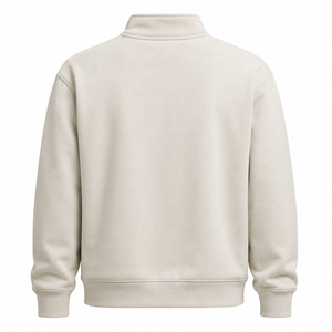 Sudadera extragrande con cremallera frontal, forro grueso, de felpa premium, teñida lisa, para invierno, uso exterior, casual, OEM ODM - Product Image 2
