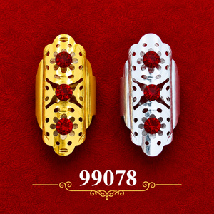 Anillos de Cóctel Tradicionales de Aleación con Patrón de Insectos y Piedra de ZIRCON para Mujer, Regalo de Boda, Chapado en Oro de 24K, Diseño Sencillo, MOLL JEWELLERS - Product Image 5