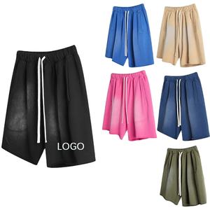Short de survêtement baggy OEM Offre Spéciale short ample pour homme en détresse lavé à l'acide brodé - Product Image 1