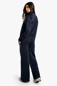 Pantalon large pour femme en toile de coton, coupe droite, taille haute, ample, longueur intégrale, style vintage, haute qualité, imperméable, hiver - Product Image 4