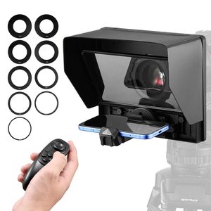 Prompter da Scrivania in Alluminio da 10 Pollici per Streaming Live con Spettroscopio Regolabile e Zoom Controllato a Distanza - Product Image 1