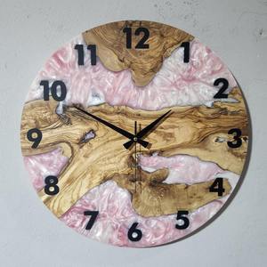 Reloj de Pared Decorativo de Resina Epoxi y Madera con Diseño de Río para Decoración de Sala de Estar - Product Image 4
