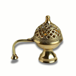 Quemador de Incienso de Latón Atemporal, Religioso, Tradicional, Ecológico, Decorativo, para el Armonía Interior, la Vida y la Práctica de Meditación - Product Image 1