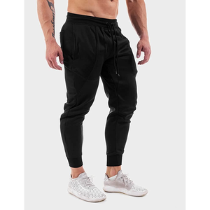 High Quality Latest Style Men's Jogger Casual Men Clothing Trousers Outfit Drawstring Side Pocket Plain Fabric Men Joggers - Product Image 3