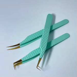 ชุดแหนบต่อขนตาสแตนเลสแบบแม่นยำ ปลายเรียบ สีเทอร์ควอยซ์ 3 ชิ้น - Product Image 6