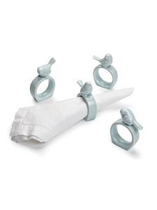 Juego de Anillos para Servilletas de Metal Plateado con Diseño Moderno de Burbujas Redondeadas, Accesorios Elegantes para la Mesa en Bodas, Cenas, Fiestas y Hoteles - Product Image 2
