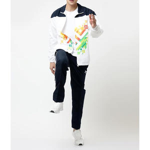 Conjunto deportivo de algodón con cuello redondo, chándal deportivo para hombre y mujer, negro, 2 piezas, chándal unisex, conjunto de chándal con logo personalizado. - Product Image 5