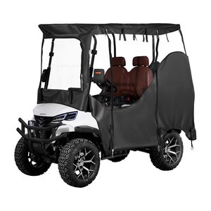 Copertura Completa Visibile per Golf Cart 2+2 Posti in Tessuto Oxford 420D Impermeabile, Adatta alla Maggior Parte dei Modelli C - Product Image 1