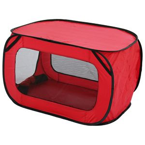 Rectangular Elongated Mesh Canvas Collapsible Outdoor <b>Tent</b> with Bottle Holder for <b>Small</b> Animal Supplies - Product Image 3