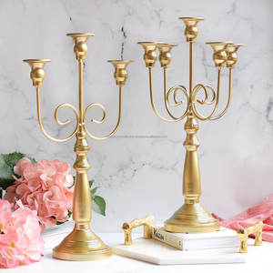 Venta al por mayor de candelabros de latón macizo candelabro real a precios bajos portavelas de decoración de boda más vendidos - Product Image 1