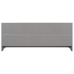 Letto a pavimento grigio con librerie laterali e sponde di protezione - Product Image 4