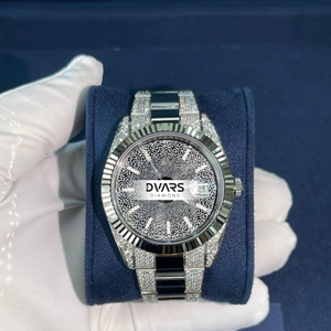 Reloj de Pulsera Mecánico Automático de Acero Inoxidable Refinado, Color D, VVS1, Diamante Moissanita, Cristal de Zafiro, Resistente al Agua, de Lujo - Product Image 1