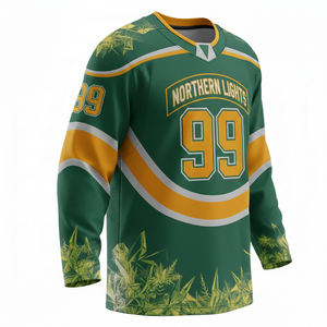 Jersey Personalizado para Fanáticos del Hockey sobre Hielo, Sublimado, Transpirable, de Poliéster, Manga Larga, Uniforme Deportivo - Product Image 3