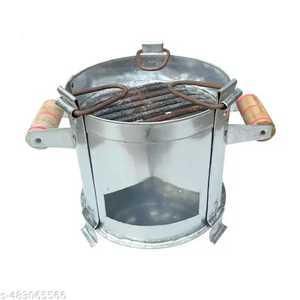 Barbecue au charbon de bois en acier inoxydable avec grille amovible - Product Image 1