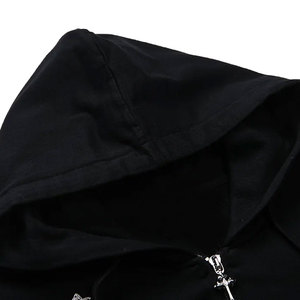 บริการ OEM ขั้นต่ำสั่งซื้อน้อย เสื้อฮู้ดดี้ผู้ชายแบบมีริ้นสโตน ระบายอากาศได้ดี ดีไซน์ล่าสุด ขายดีที่สุด สำหรับขายออนไลน์ - Product Image 3