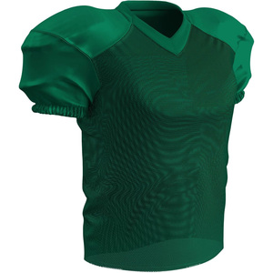 Maillot de football américain à col en V pour homme, manches courtes, maille respirante, coupe régulière, 100 % polyester, vêtements de sport pour adultes - Product Image 3