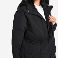 Manteau long d'hiver pour femme 2026 – Tissu peigné respirant et écologique, rembourrage en fibre de polyester de haute qualité, coupe-vent
