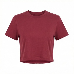 Camiseta sin costuras para mujer, top corto, cuello redondo, lazo, estampado personalizado, tie-dye, camisetas personalizables, ropa deportiva - Product Image 1