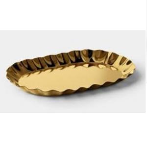 Bandeja de Metal para Servir Comida en Casa, Hotel o Restaurante, Decoración de Mesa, Bandeja de Servicio de Estilo Lujoso, Bandeja Dorada para Chocolate - Product Image 1