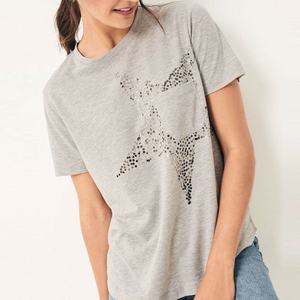 Productos Más Vendidos, Camisetas para Mujer con MOQ Bajo, Tela Suave, para Uso en Verano y al Aire Libre, Camisetas para Mujer con Talla Personalizada - Product Image 1