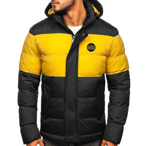 2026 Custom Logo New Design Contrast Quilted Puffer Jacket Stand Collar Windbreak Outdoor Thick Casual Jacket Men - Product Image 1